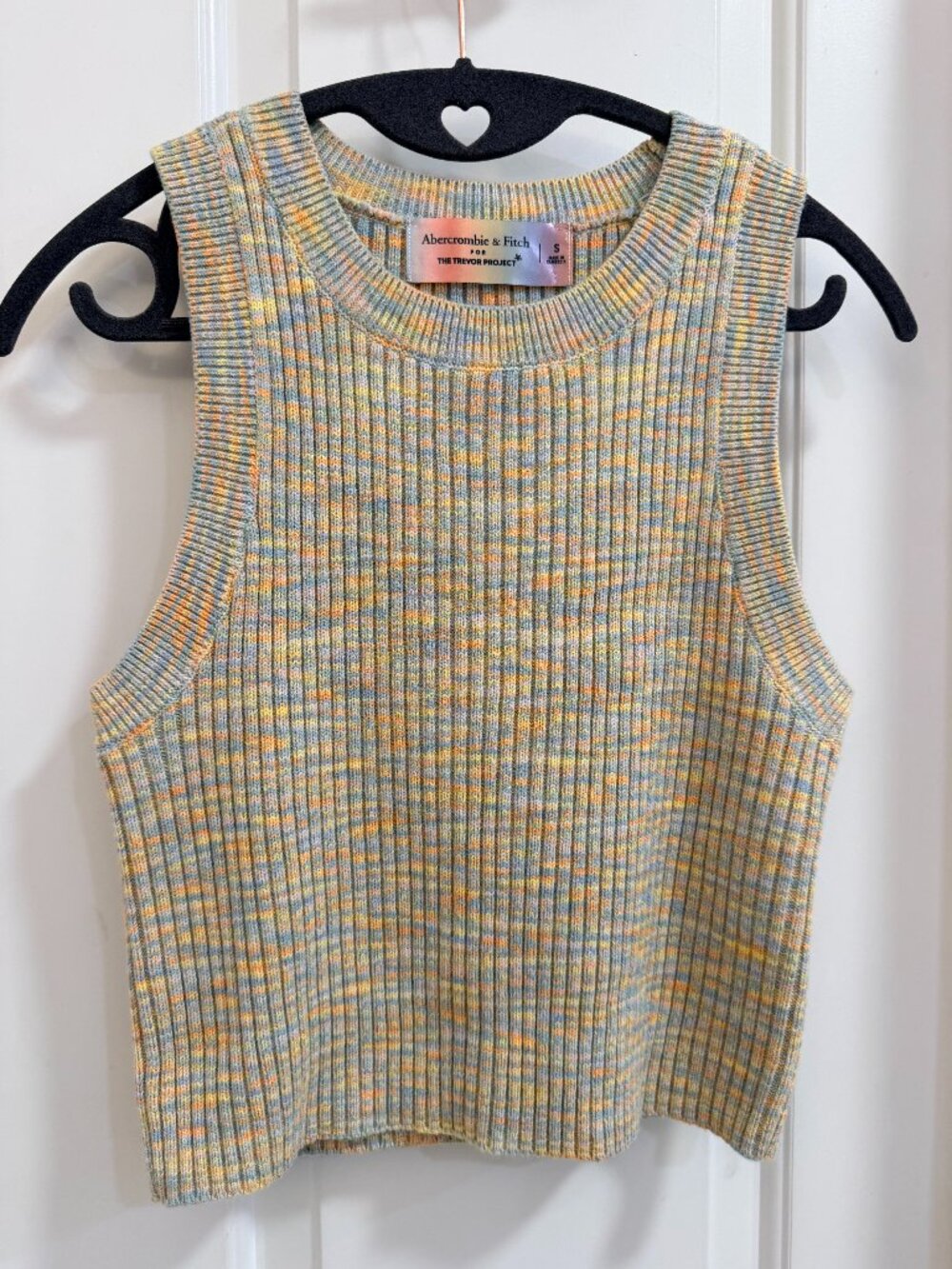 Abercrombie & Fitch Trevor Project Pastel Ribbed Sweater Tank Small